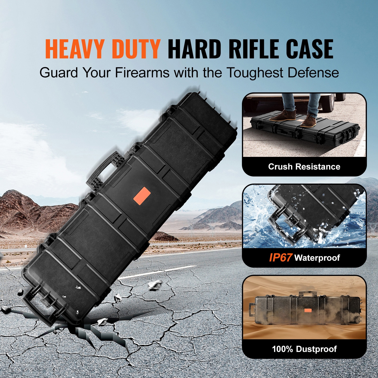 Tactical Hard Case Waterproof With Protective Foam And Wheels_voghion.com